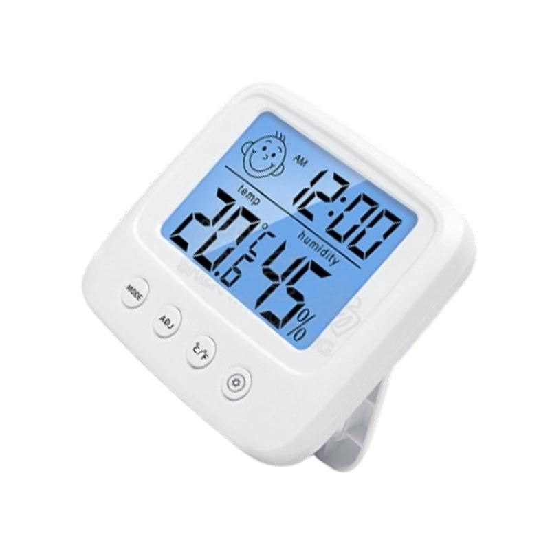 Indoor Thermometers Hygrometer Clock Featuring Large Display And ±1℃ Accuracy For Home Use HX6C