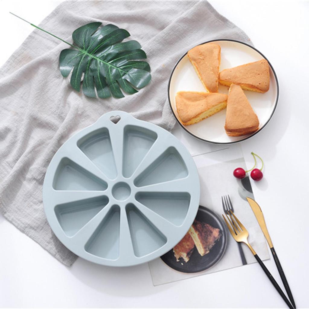 Silicone Baking Molds 8-Serving Triangular Pizza And Cake Molds Non-Stick Silicone Triangle Mould Cake Baking Mold Baking Pan