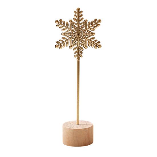 jijijing Metal Leaf Ornaments, Gold Palm Leaf, Ginkgo Feather Statue with Wood Base, Modern Desktop Sculpture for Living Room, Bookshelf, Office Desk