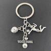 [Volleyball Keychain] Sporty Golden Volleyball-themed Keychain | Men's Wallet, Backpack, And Car Ornament, I Love