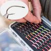 100Pcs Carp Fishing High Carbon Steel Barbed Curved Nymphs Scuds Pupa Fly Tying Hook For Tying Trout Bass Perch Fishing Lure
