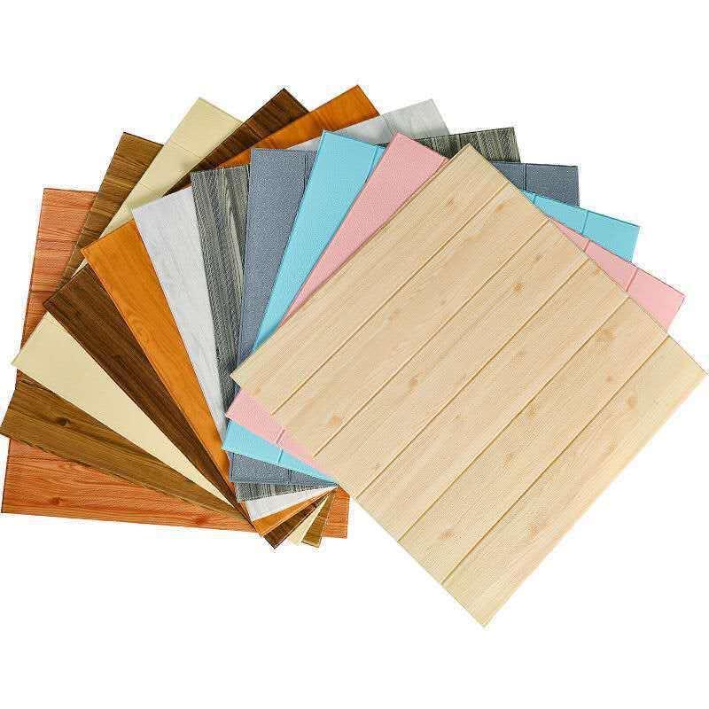 3D Wood Slat Wall Panels Self Adhesive Sound Absorbing For Home Living Room Office Wall Decor