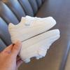 21-38 Children's White Shoes, Boys and Girls Sneakers, Casual Shoes, Leather Soft Sole Baby Shoes