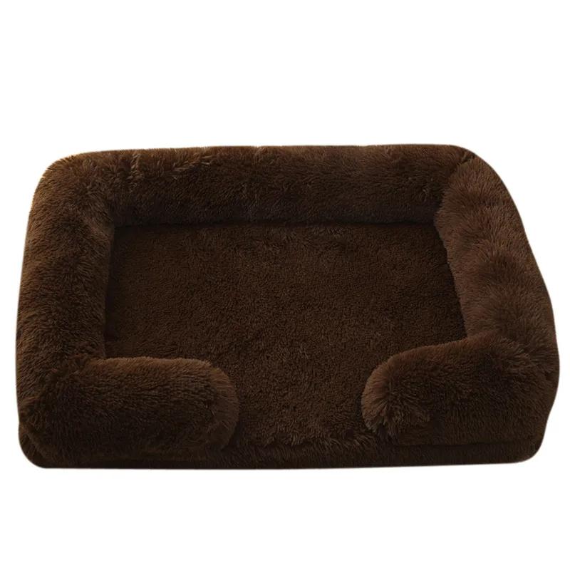 Grand lit pour chien en peluche pour animal de compagnie, coussin épais d'hiver, lit de couchage pour chien, canapé amovible, petit et grand chien