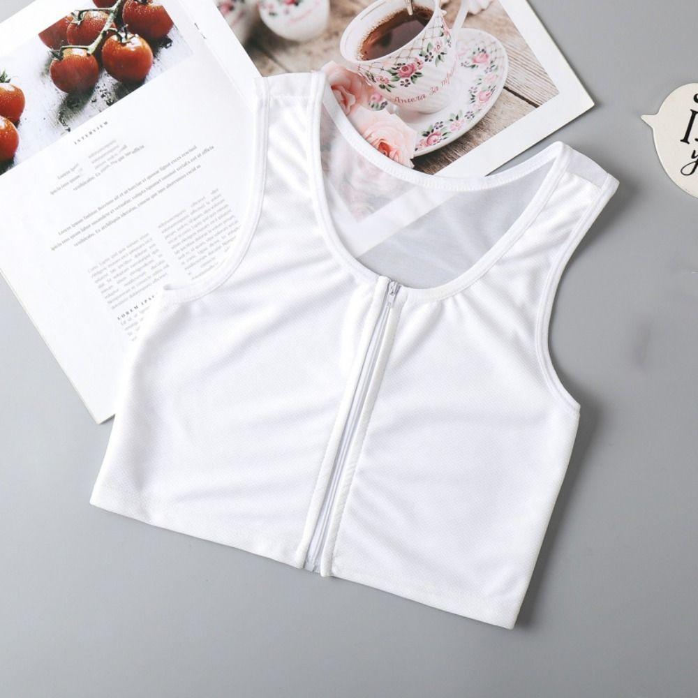 Slim Fit Seamless Shapewear Mesh Thin Underwear for Women Simple Chest Wraps Binding  Seaside