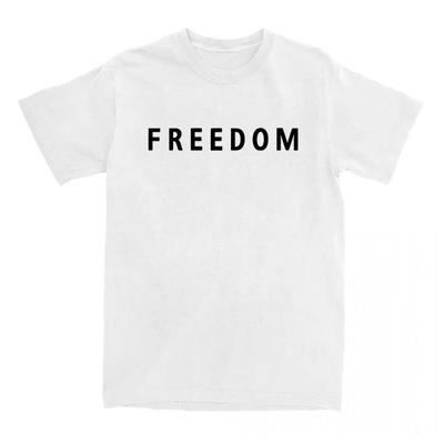Freedom Charlie Kirk T-shirt Ren Bomuld Løs Afslappet Unisex T-shirt Trendy Fan Entusiast Printet Top Street Style Skjorte