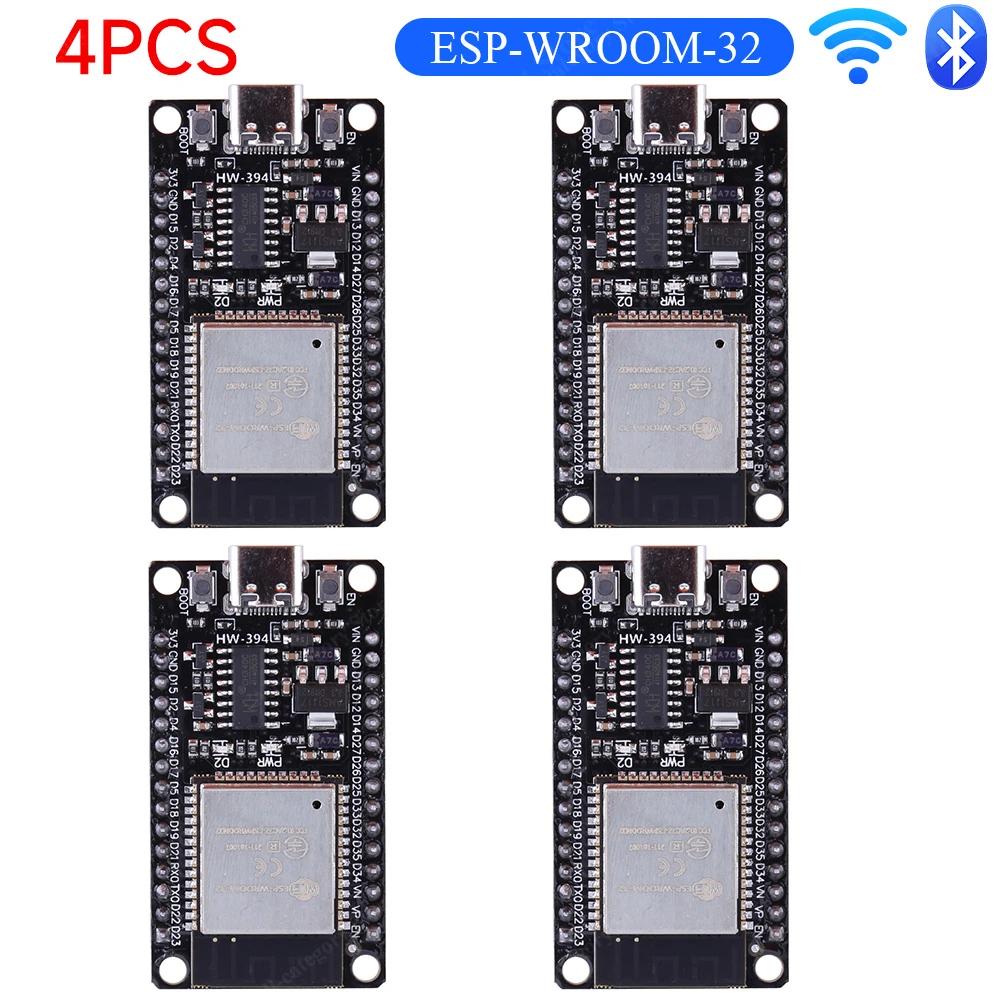 1-10PCS ESP32 WROOM-32 Development Board TYPE-C CH340C/ CP2102 Micro Modules WiFi+BT Ultra-Low Power Dual Core Wireless Modules