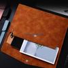 Leather Document Folder Closure File Organiser Storage Pouches 100 Sheets Capacity for School Office Supplies