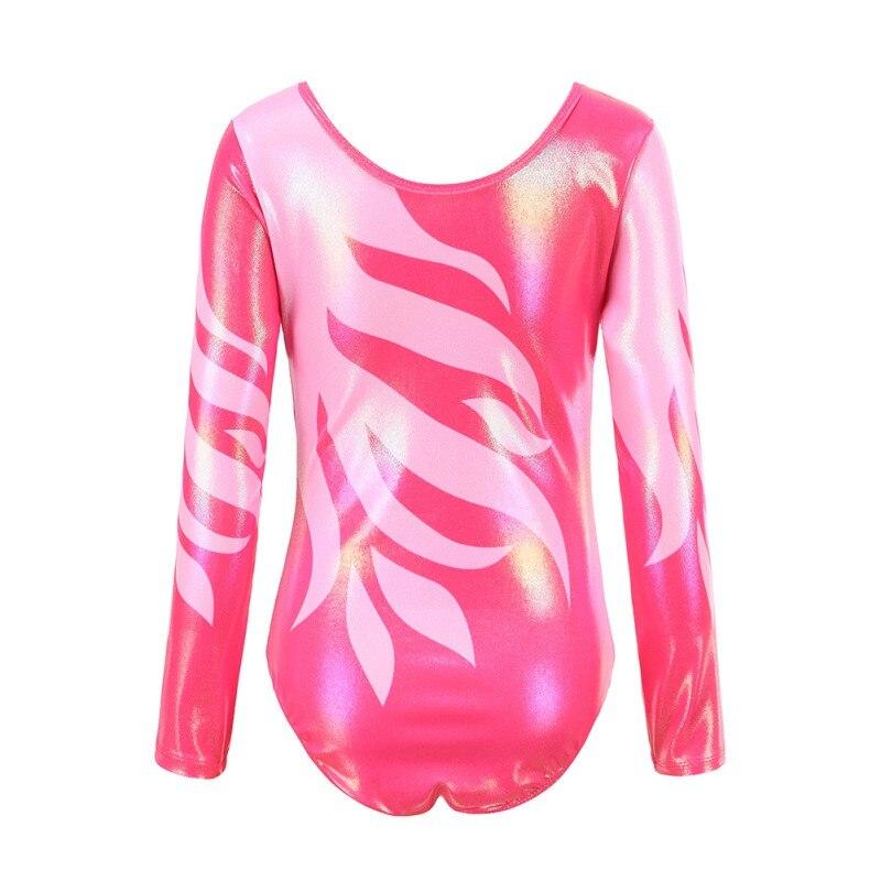 Children Girls Diamante Long Sleeve Ballet Practice Dance Wear Gymnastics Bright Color Body Suits ALL Seasons