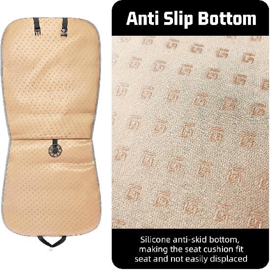 2PCS Car Seat Cushion Luxury Plush Seat Covers for Front Car Seat Bottom+Backrest,Seat Cushion Protector Universal Warm In Winter Works with Sedan