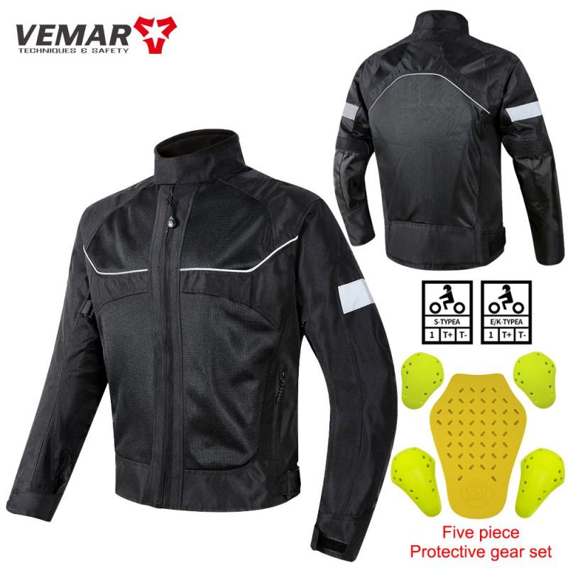 Mens Mesh Motorcycle Riding Jacket Breathable Ventilated Biker Gear With Reflective Stripes Outdoor Cycling Small чёрный