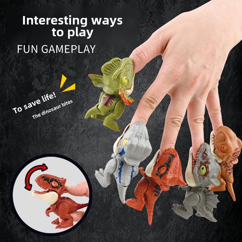 New Children's Educational Finger-Biting Dinosaur Toy Set - Blind Bag Edition