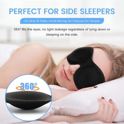 3D Schlafsichtmaske Verdunkelnd Atmungsaktive Augenabdeckung Natürliche Schlafsichtmaske Memory-Schaum Blockierende Nachtmaske Schlafmaske für den Schlaf