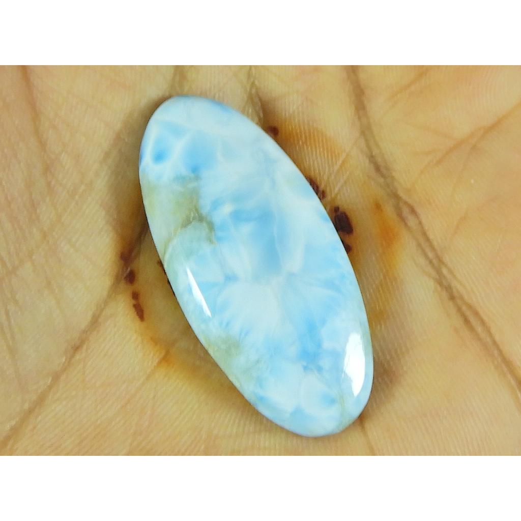 16X35X5MM Natural Blue Larimar Oval Shape Cabochon Loose Gemstone 28Cts. LR-35