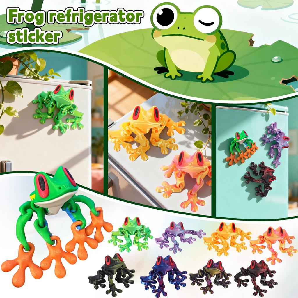 3D Printed Magnetic , Magnet Toy, Movable Joint Articulated 3D Printed Decorative Fridge Magnets, , , And Reduce Stress, Home Re