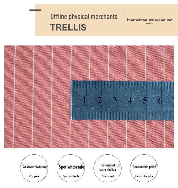 Twill Garngefärbt Arbeitskleidung Streifenstoff - Lässige Uniformhosen & Anzugrock