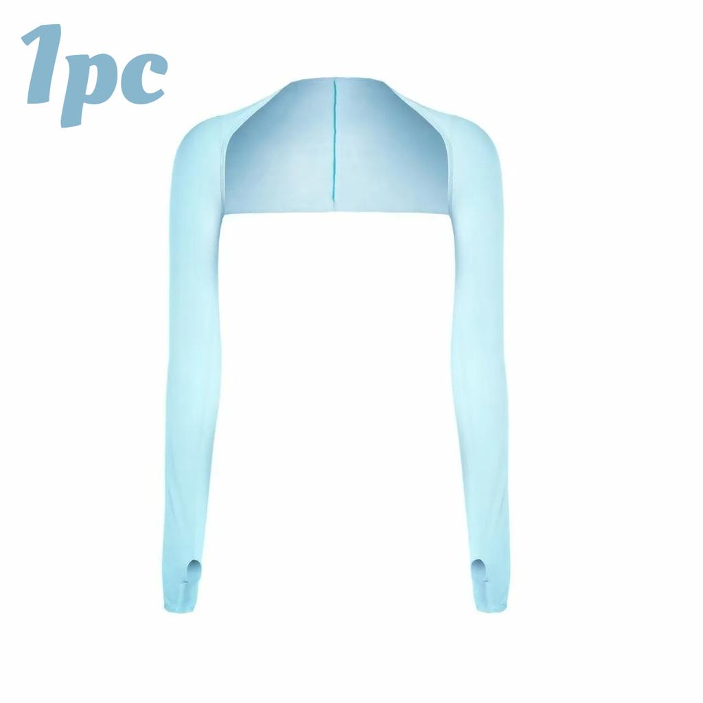 1pc Women's Ice Silk Arm Sleeves, UPF 50+ Sun Protection Cooling for Running Cycling Fishing, UV Blocking Breathable Sports