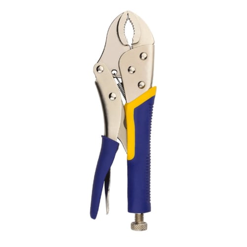 Breezliy Locking Pliers with Curved Jaws (with Wire Cutter), Vise Pliers, Maximum Opening 53mm, Total Length 220mm, Multi-Function, Grabs, Clamps, Tur