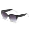 New Trendy Cat's Eye Large Frame Sunglasses Gradient Color Sunglasses for Women and Men Uv400 Ins Style Sunglasses