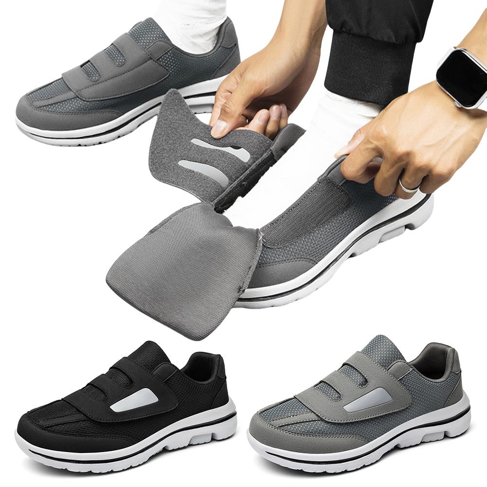 Diabetic Shoes Wide Walking Shoes Non-Slip Slip-On Orthopedic Shoes Lightweight Edema Sneakers for Plantar Fasciitis Wide-Fit