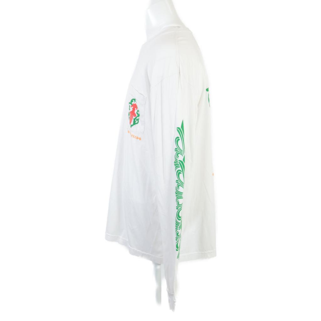 CHROME HEARTS Camiseta de Manga Comprida Exclusiva de Los Angeles com Estampa Vine Tager tops XXL brancaUsada