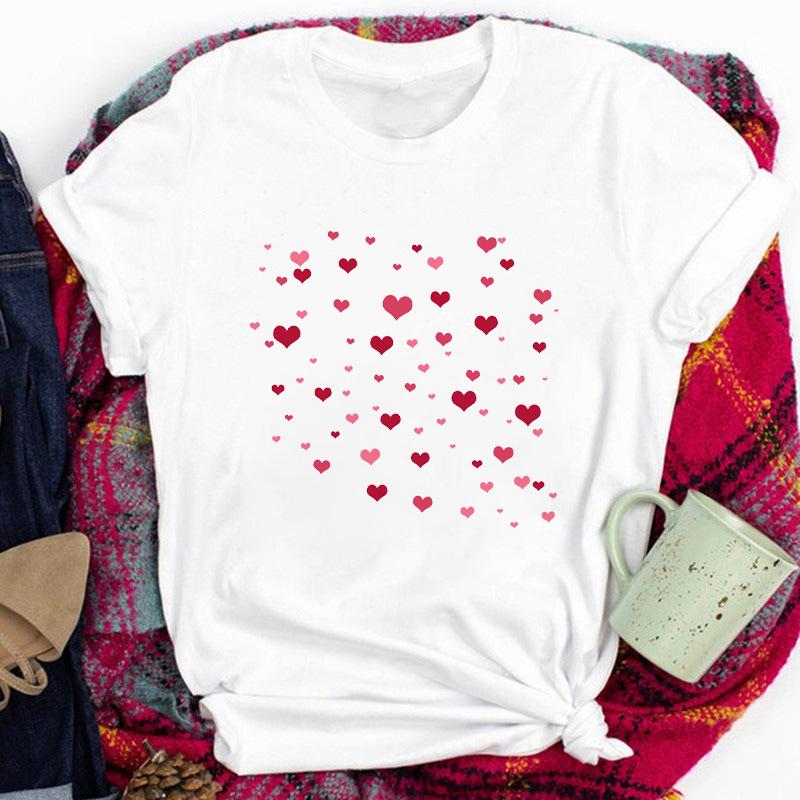 

Tshirt Cute Stylish Cartoon Print Tee Shirt Women T-Shirts White Female High Quality Summer Short Sleeve Tshirts Lady Exquisite XXXL білий