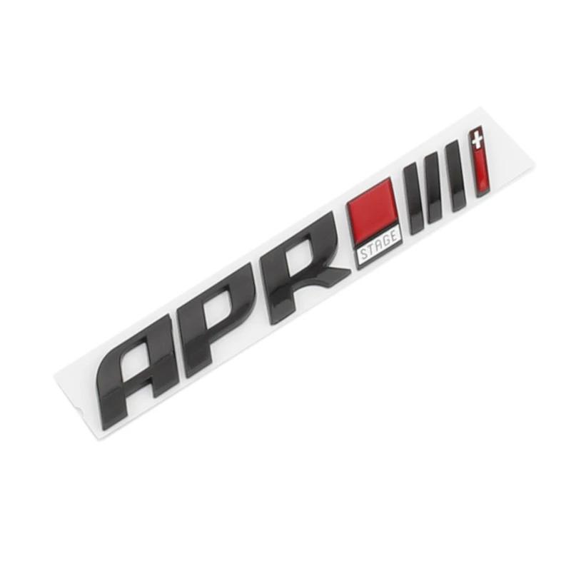 

1X 3D ABS plastic Auto Car APR Stage /// + Emblem Tail Side Sticker Badge styling Decals For Golf Tiguan S3 S5 S6 TTS RS7