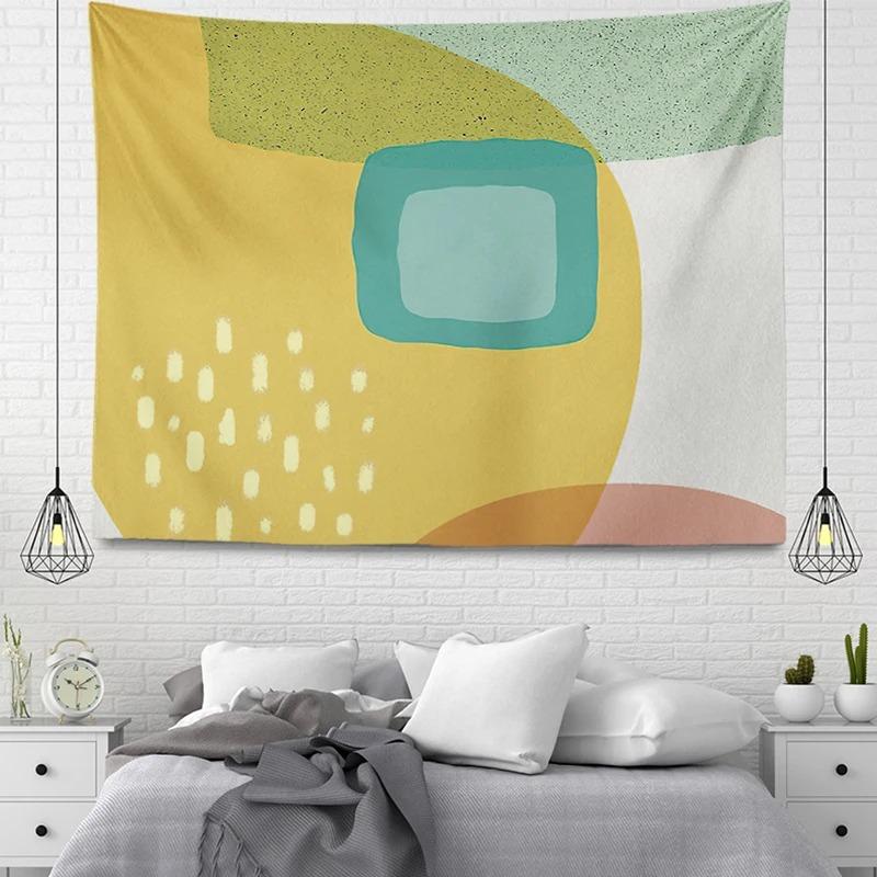 Pink Simple Illustration Decorative Tapestry Home Wall Decoration Office Living Room Tapestry