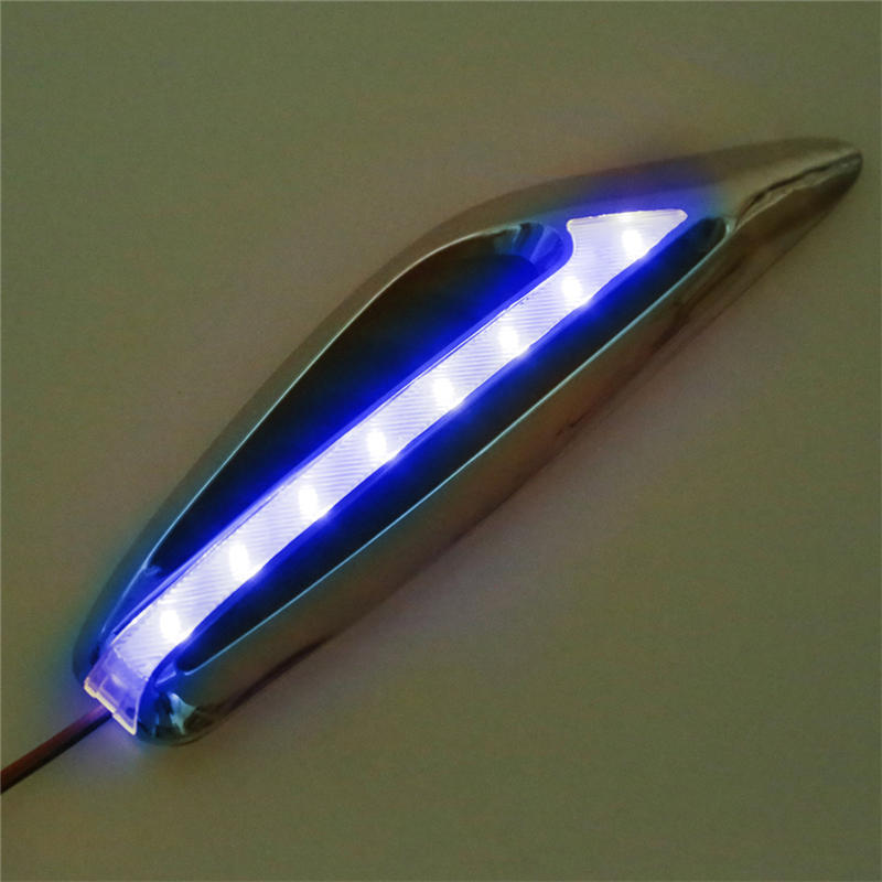 Pair(2Pieces) Universal Blade Steering Light Fender Side Marker Light Car Led Turn Signal Lamps Yellow Red Blue White