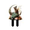 Halloween Outdoor Decorations Pumpkin Ghost Yard Signs 3D Lawn Art Ornaments for Spooky Garden Stakes and Haunted House Display