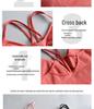 European & American Quick-Dry Cross Back Shockproof Wire-Free Plus Size Yoga Sports Bra for Women