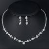 Fashion Jewelry Set With Dazzling Water Diamond For Brides And Women