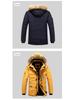 Men's Mid-Length Cotton Jacket with Fur Collar - Warm, Hooded, Windproof, Fashionable Outerwear