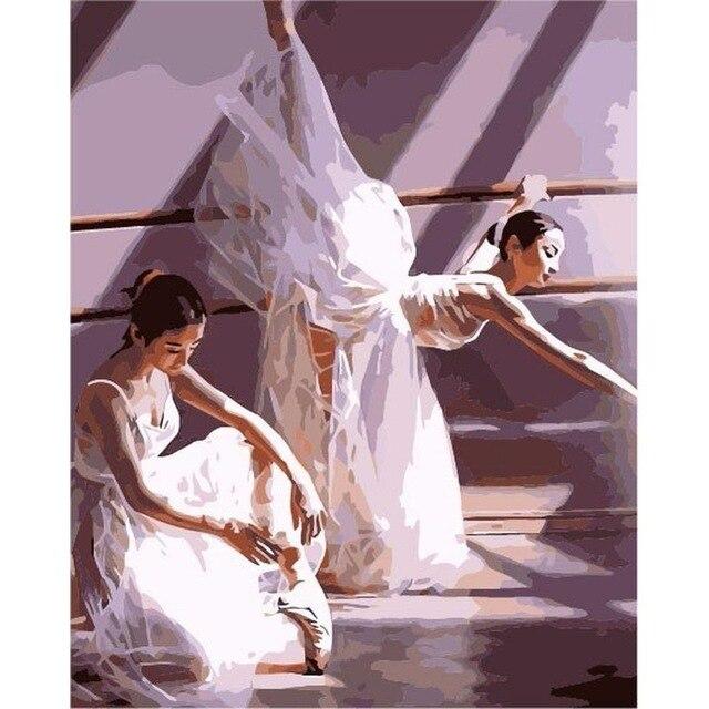 5D Diy Diamond Painting Ballerina Round Diamond Cross Stitch Kit Diamond Embroidery Mosaic Ballerina Home Decoration Art