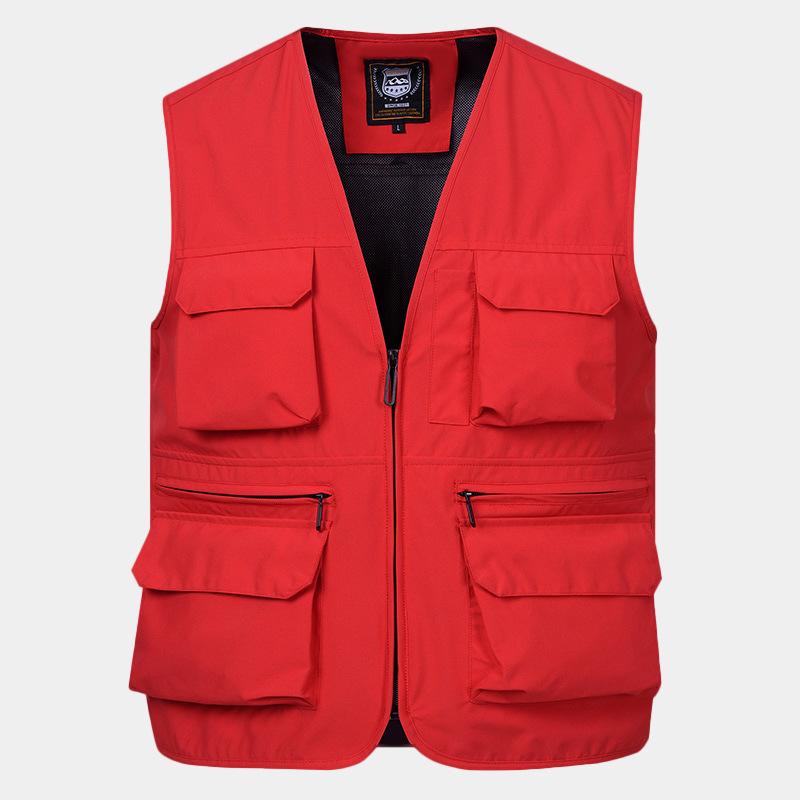New Men's Multi-pocket Outdoor Casual Photography Fishing Vest Large Size Waistcoat