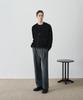 Draw Fit Wool Blend Layered Crop Cardigan [Black]
