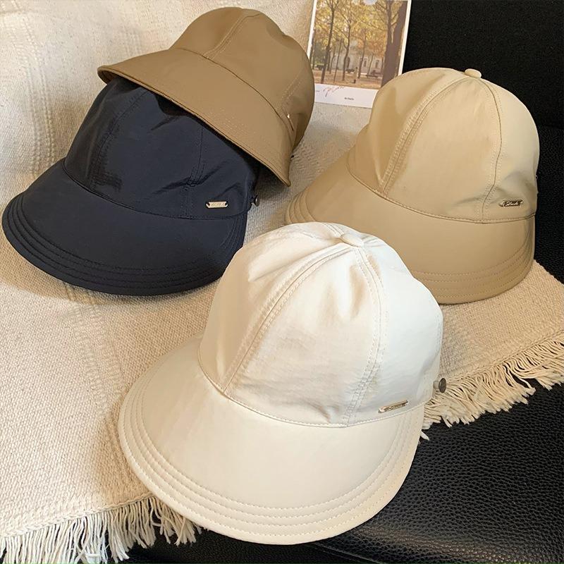 Ruth Hat Summer Light Sunscreen Visor Wide Brim Show Face Small Quick Drying Waterproof Duck Tongue Bucket Hat Women