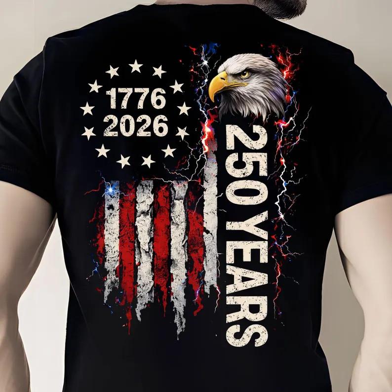 American Eagle Freedom Shirt Red White Blue Patriotic Graphic Unisex T-Shirt XXXL