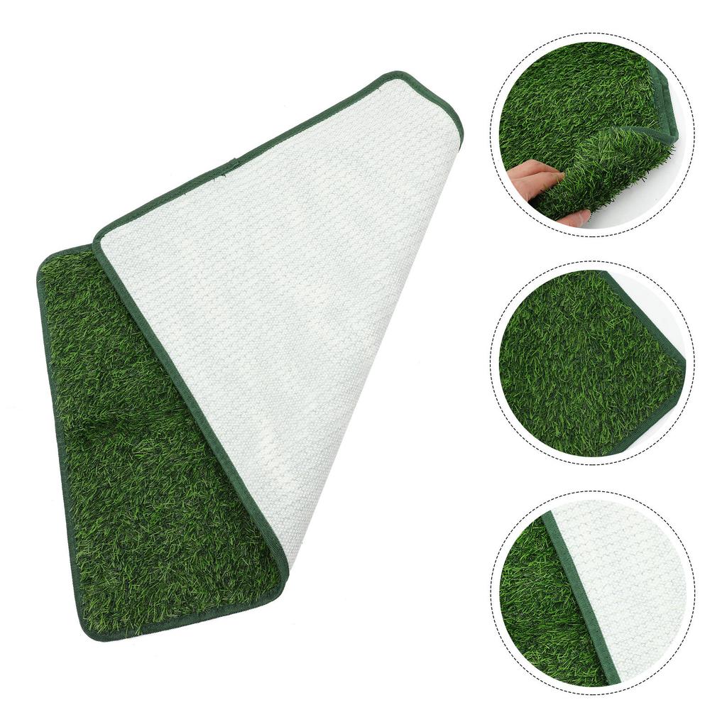 Delicate Pet Pee Mat with Realistic Grass Texture Supple Water Absorbing Pe Tpr Material for Car Room Home Use Dog Supply