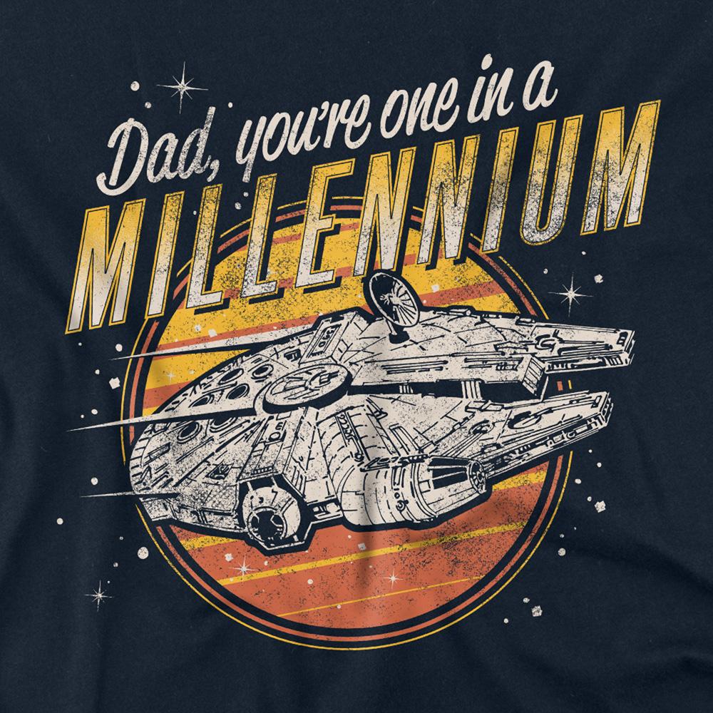 Star Wars Mens Dad One In A Millennium Long-Sleeved T-Shirt