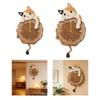 Cat Wall Clock Swinging Tail Pendulum Home Quiet Movement Hotel Analog
