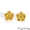 French fashion design sunflower stud earrings popular retro titanium steel earrings women's autumn and winter versatile