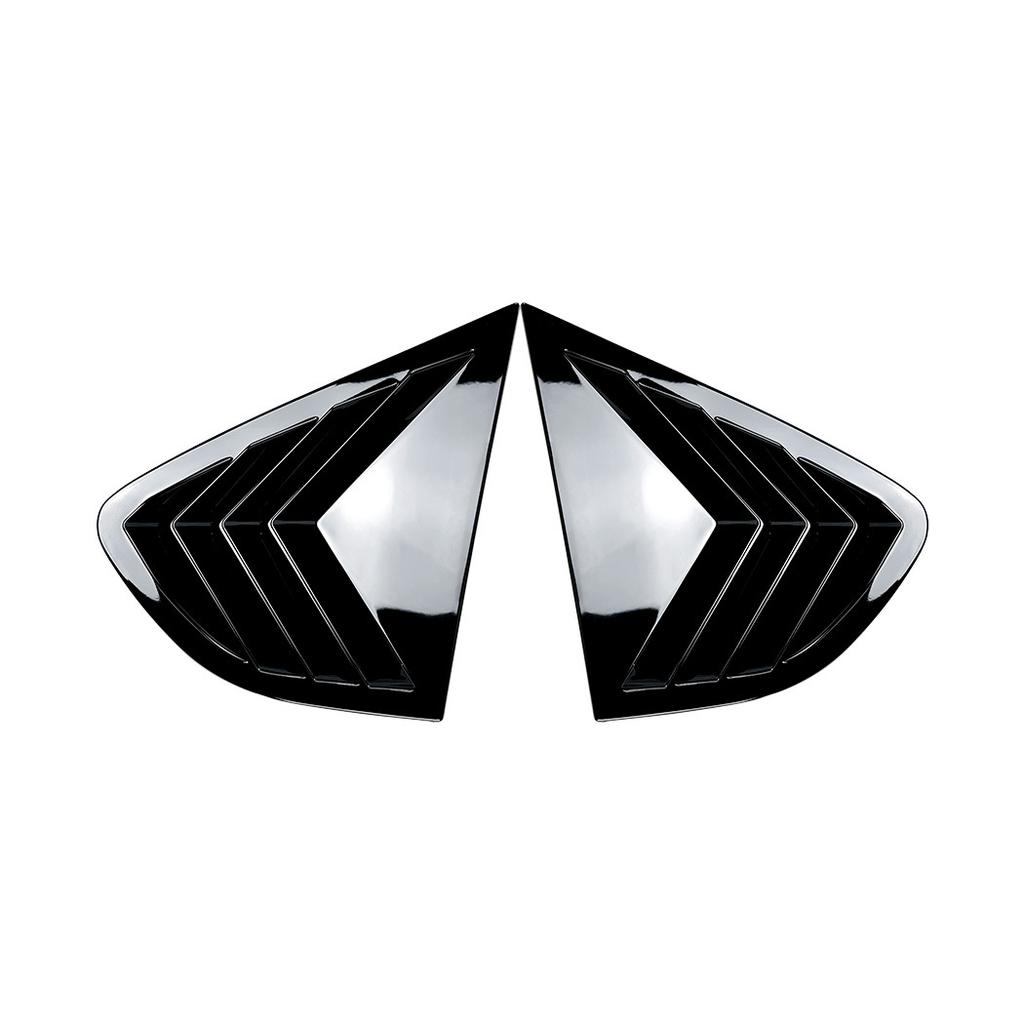 Car Rear Window Shutter Cover Trim For BMW X4 F26 2014-2018 Window Louver Side Vent Trim Glossy black/Carbon Fiber look