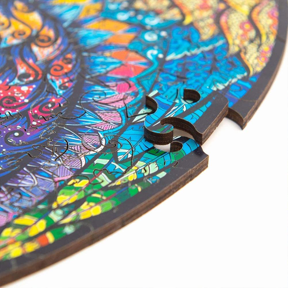 Wooden Jigsaw Puzzle Nature Theme Unique Colorful Animal Jigsaw Puzzle for Adults and Kids