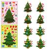 6 Photos/package Christmas Celebration Puzzle Face Swap Stickers Parent-child Interaction Christmas Tree DIY Cartoon Doodle Stickers