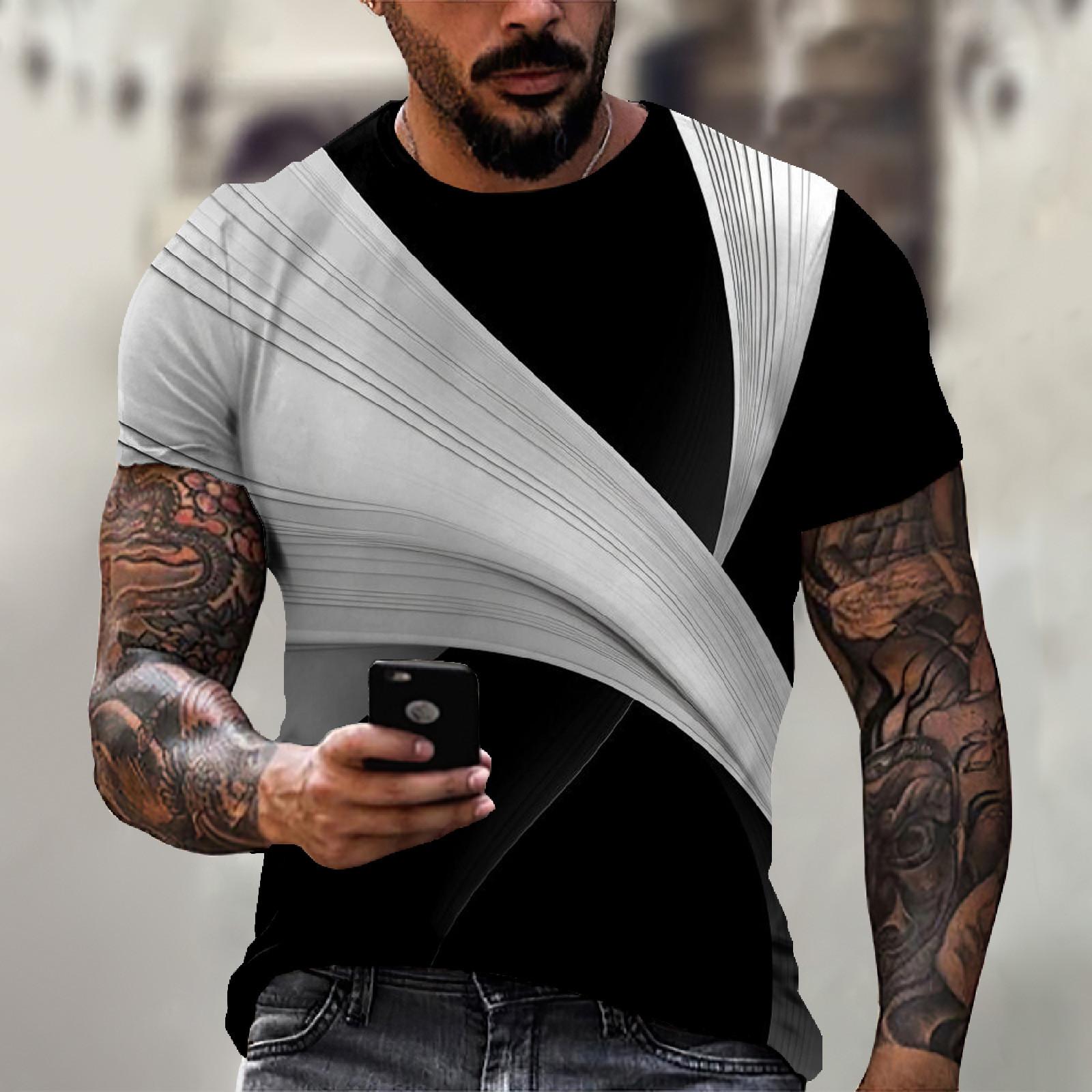 Мужская футболка с коротким рукавом и принтом — фото 5