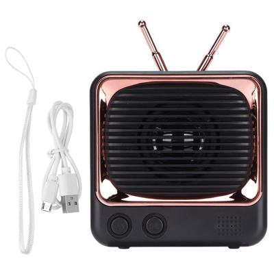 TV Shaped BT Speaker Wireless Lightweight Portable Mini Classic Style Sound Speaker
