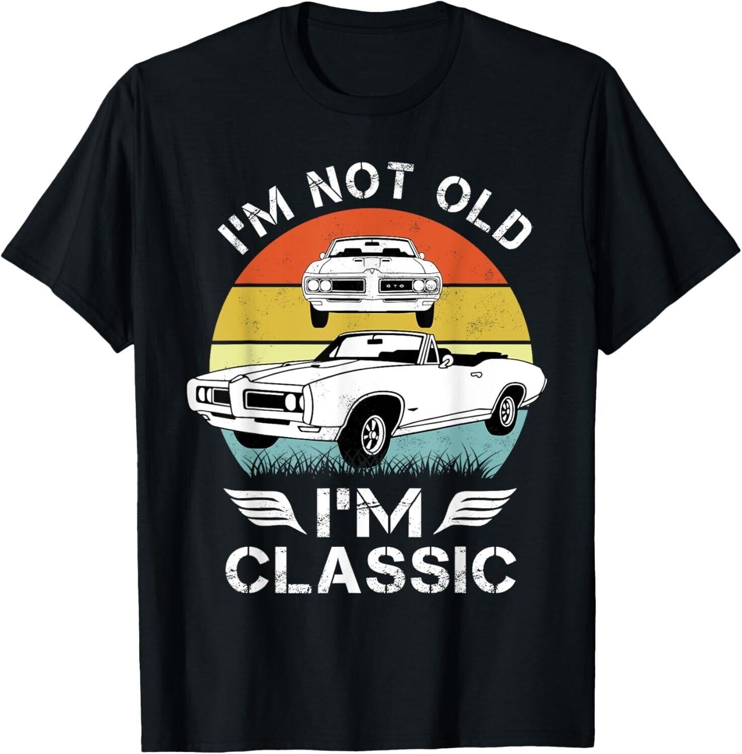 

1968 68 GTO Classic Car Old School Muscle Car Gift Unisex T-Shirt Cheap Material Polyester Camiseta Car Man Clothes 5XL різнокольоровий