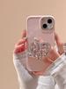 Applicable to Apple 17 Shiny Rhinestone Holder 16Promax/15Pro Love Holder Mobile Phone Case Applicable to Apple 11