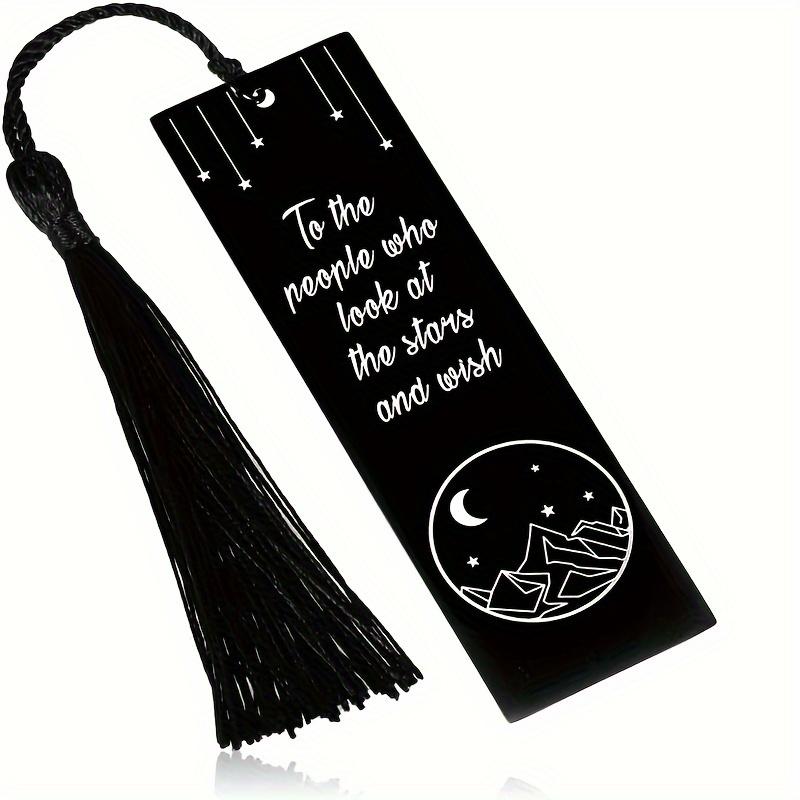 

1pc Black Metal Bookmark with Tassel Pendant, Ideal Birthday & Christmas Gift for Novel Fans & Bookworms Reading Accessory чёрный
